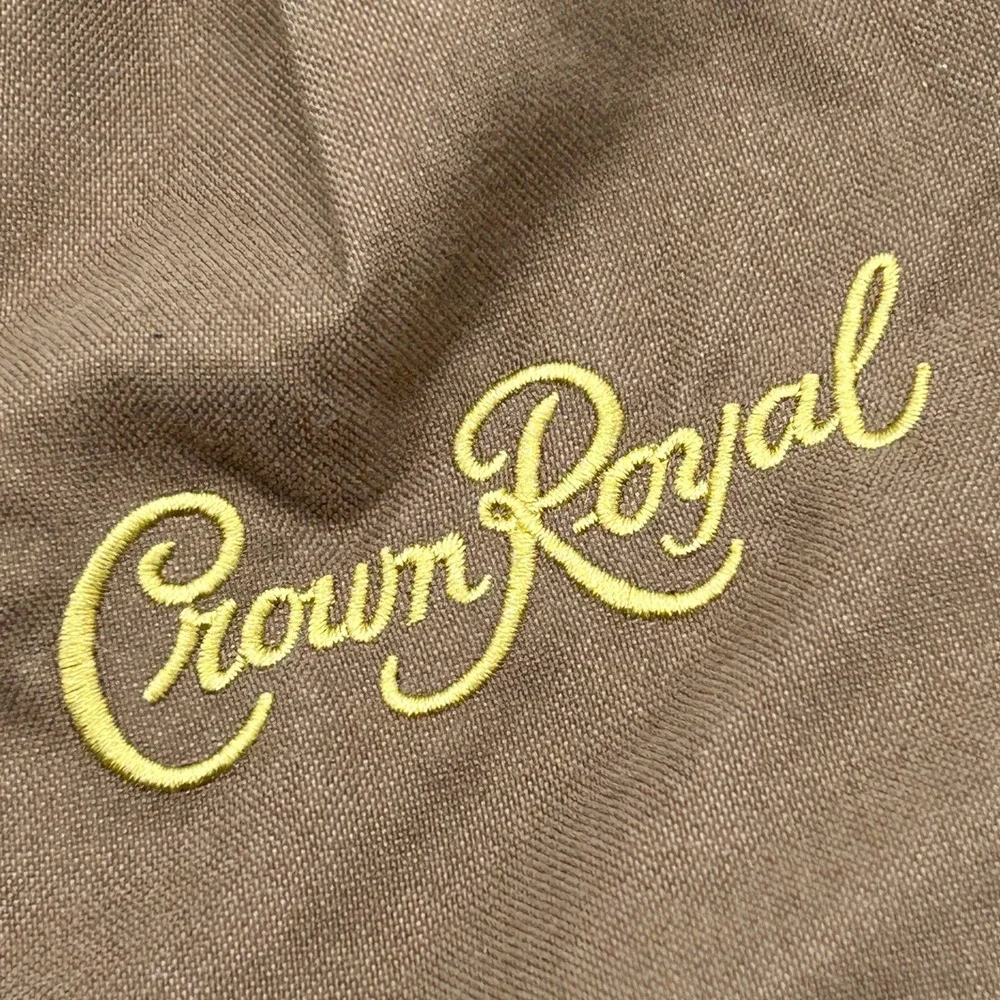 Crown Royal Bag Brown Gold Drawstring Whiskey Liquor Bottle Pouch Collectible